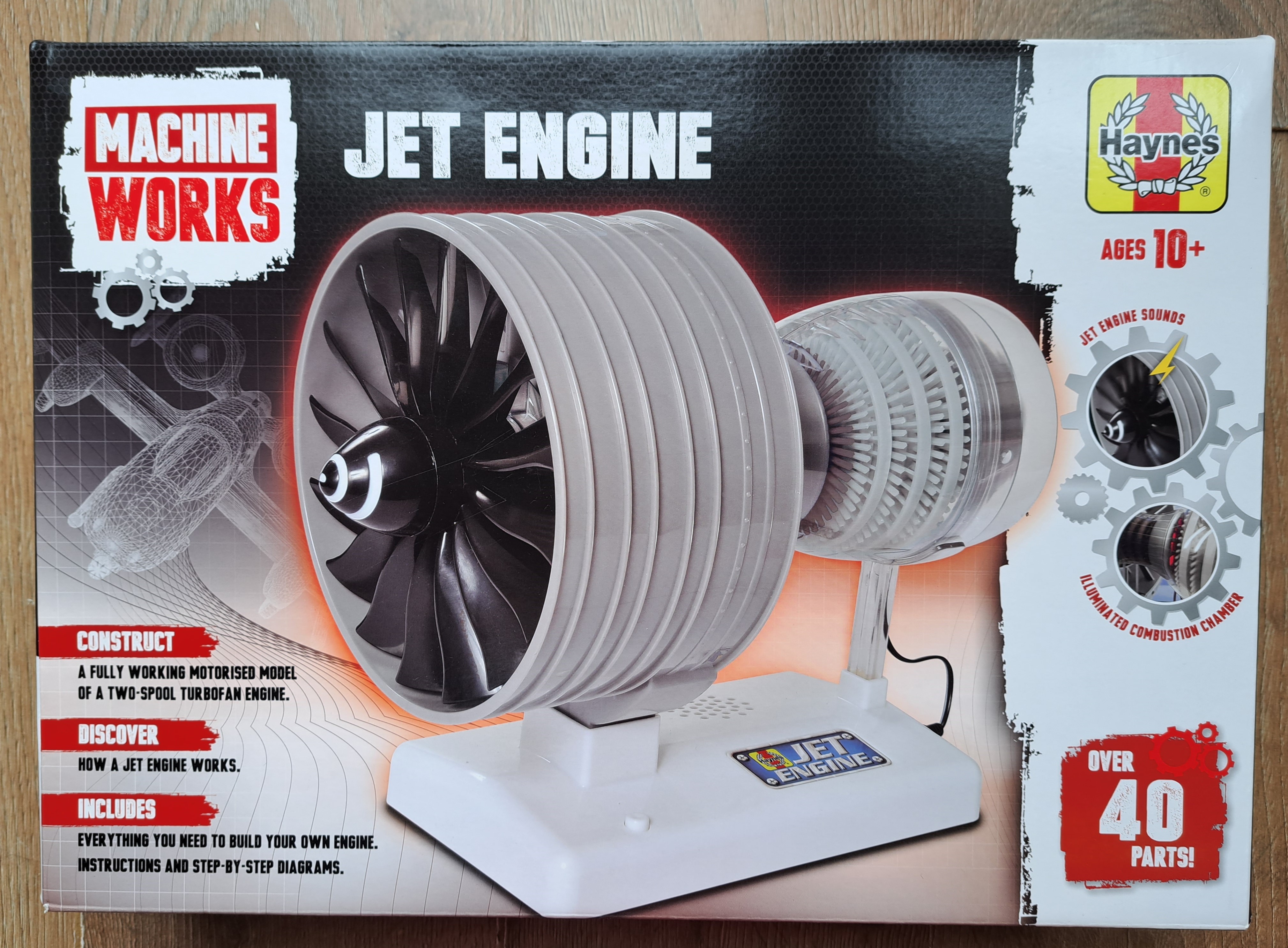 Box Jet Engine Kit Comes In